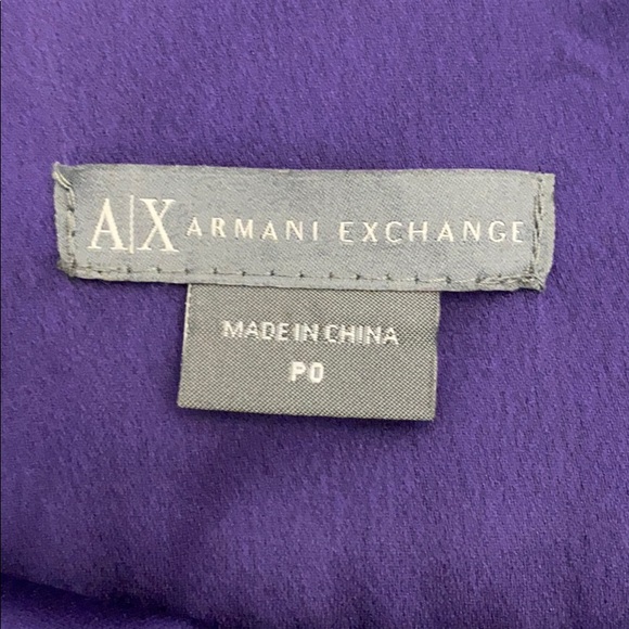 Armani Exchange Purple Ruffles Mini Skirt, size 0 - Picture 2 of 11
